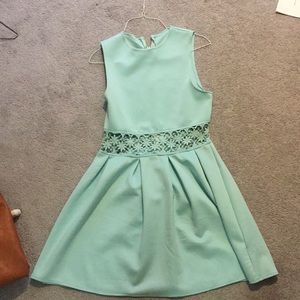 Light blue shirt dress